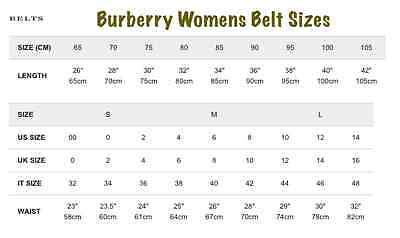 belt size chart burberry|Burberry women's belt size chart.